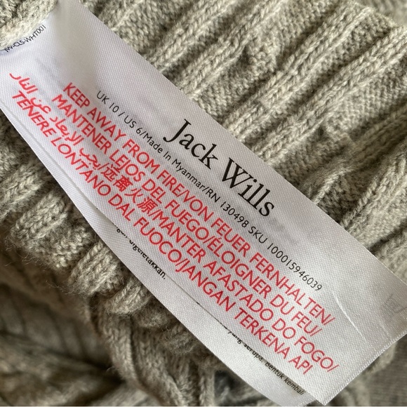 Jack Wills l Wool Blend Classic Cable Knitted Jumper - Picture 13 of 16
